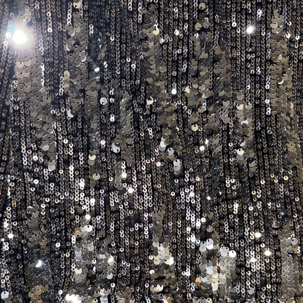 Silver Sequin Flare Pants 8/10 - Picture 3 of 11